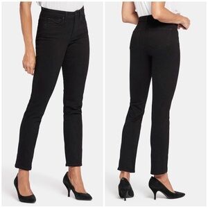 NYDJ Sheri Slim Jeans Black Lift Tuck Stretch Everyday Chic Sz 6